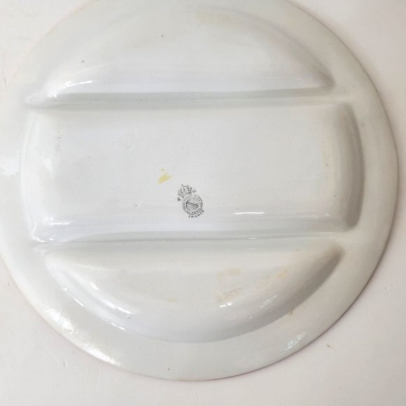 Keller & Guerin Luneville Old Strasbourg 3 Part Divided Plates Set of Two - Picture 4 of 8